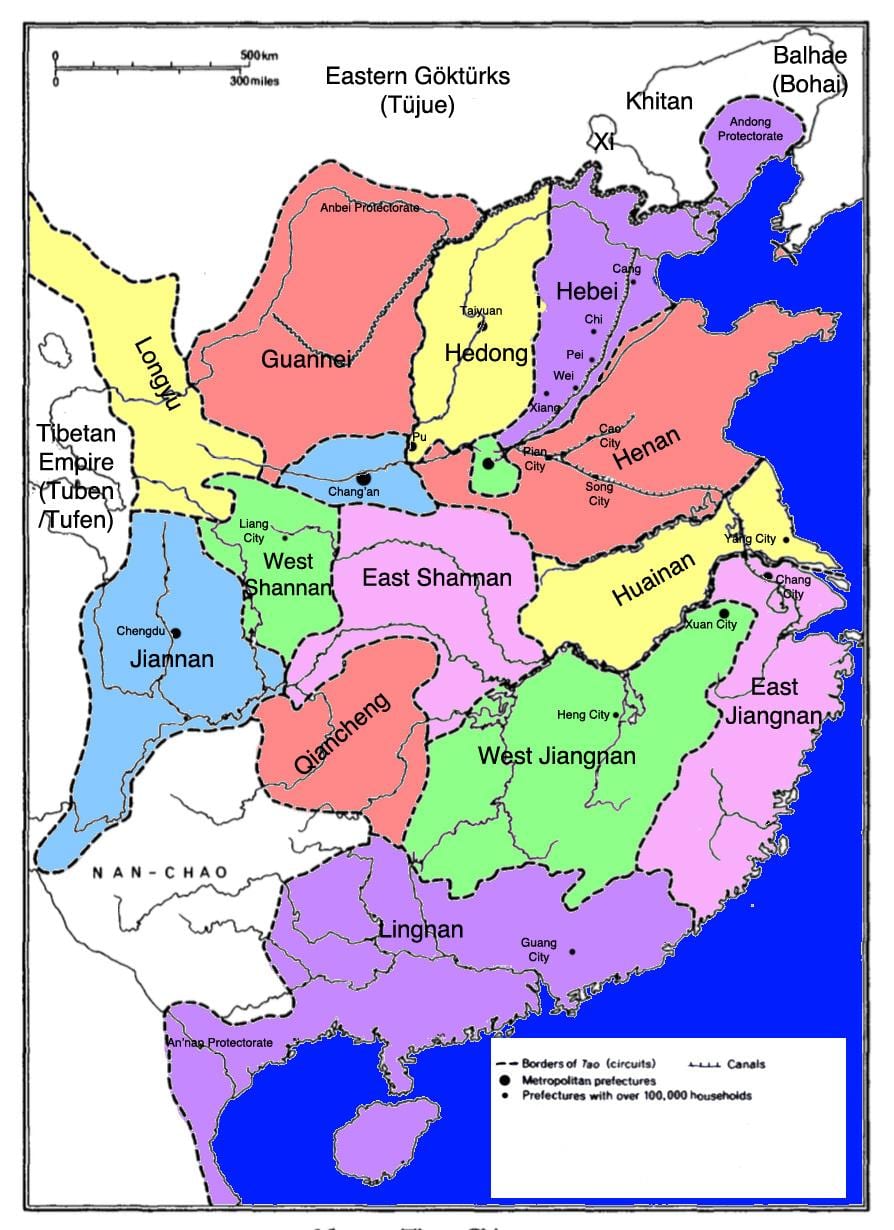 Karte von China Geschichte