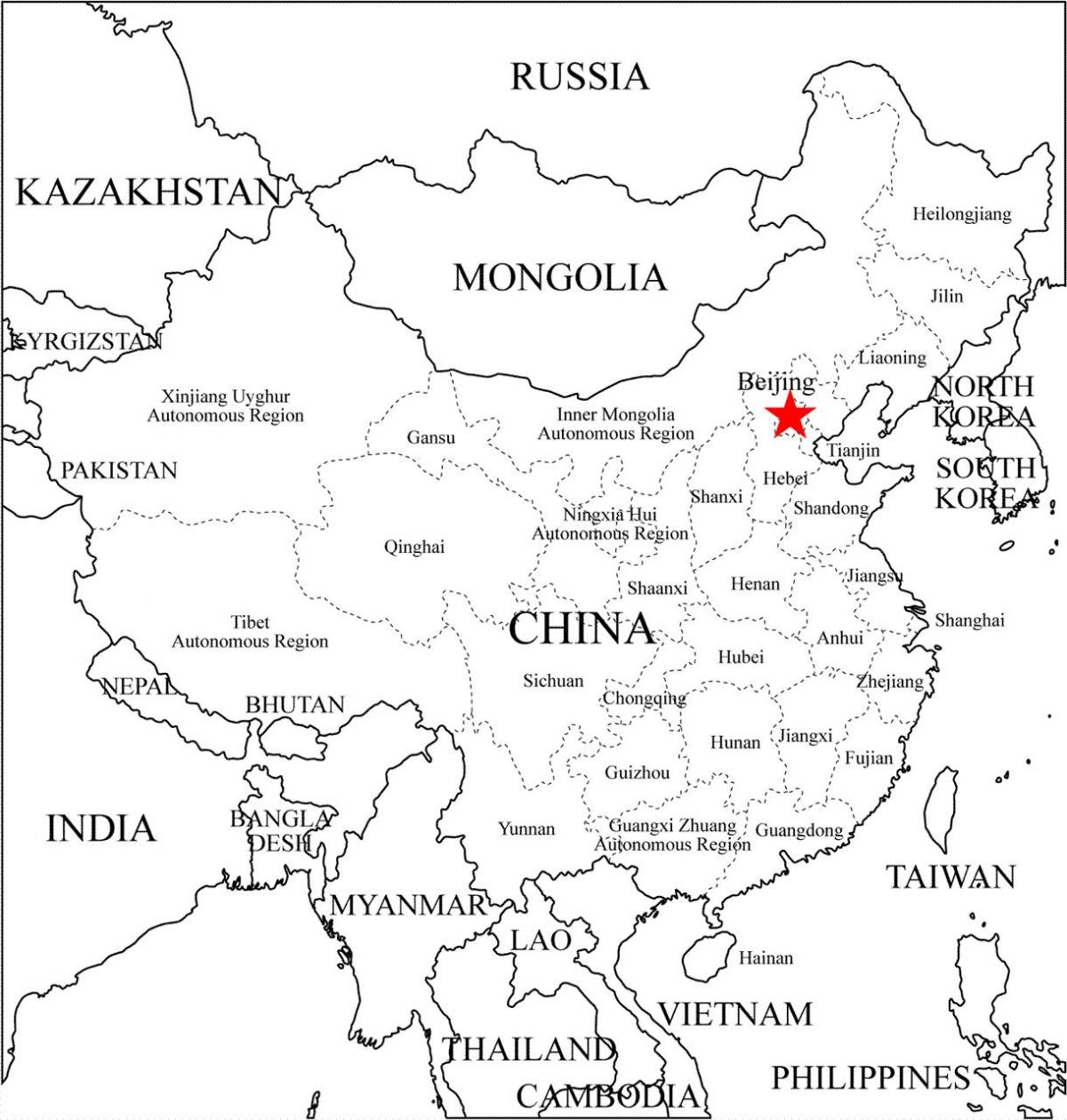 China übersichtskarte