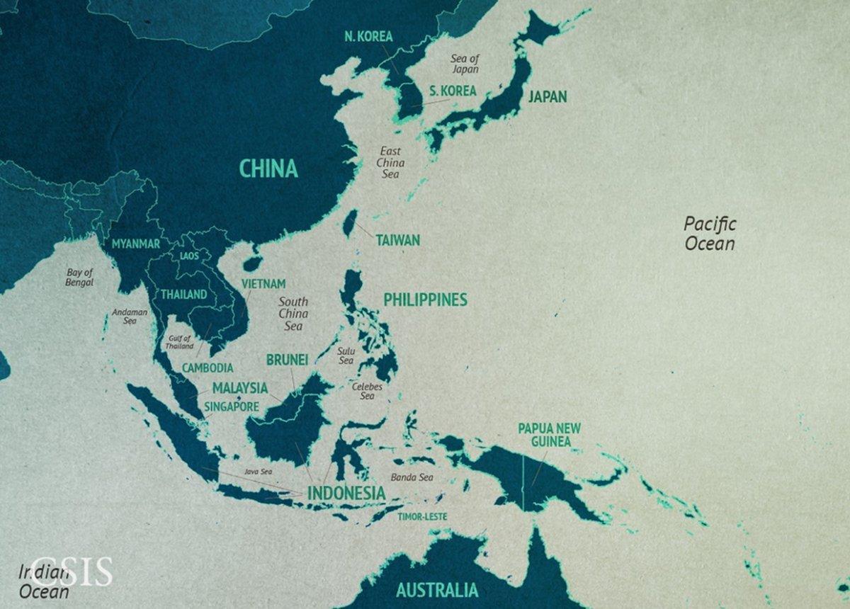 Karte von China sea