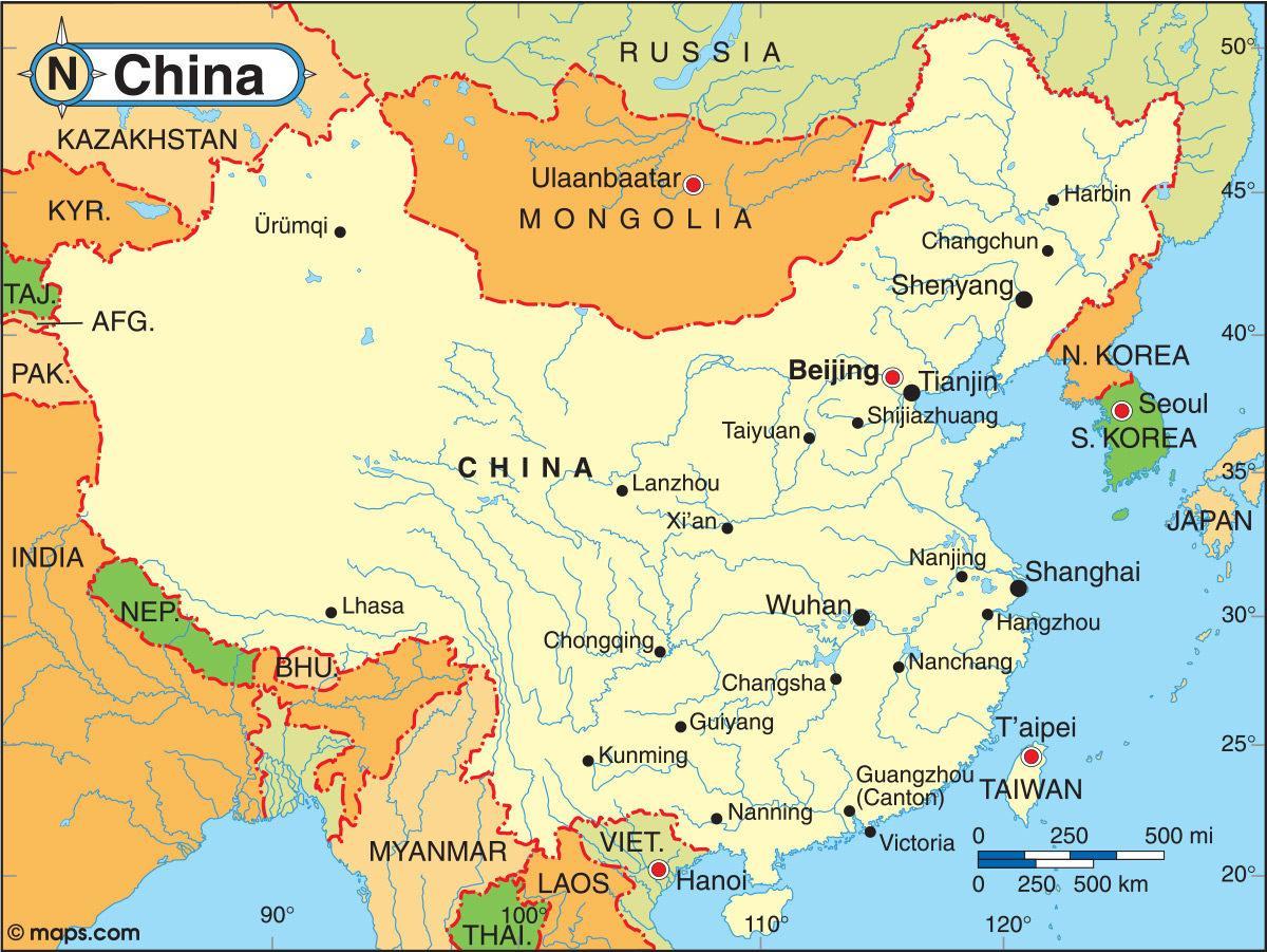 China southern-Flug Karte