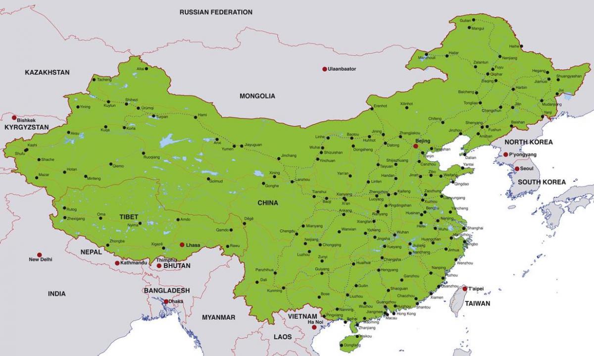 Karte von China Städte