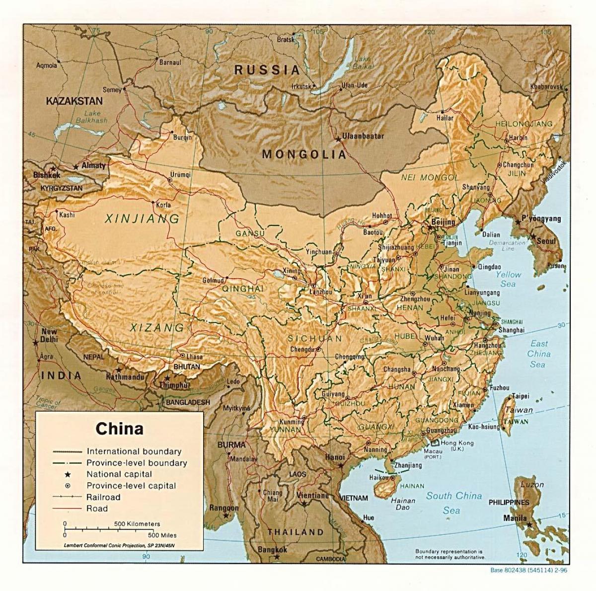 geografische Karte China