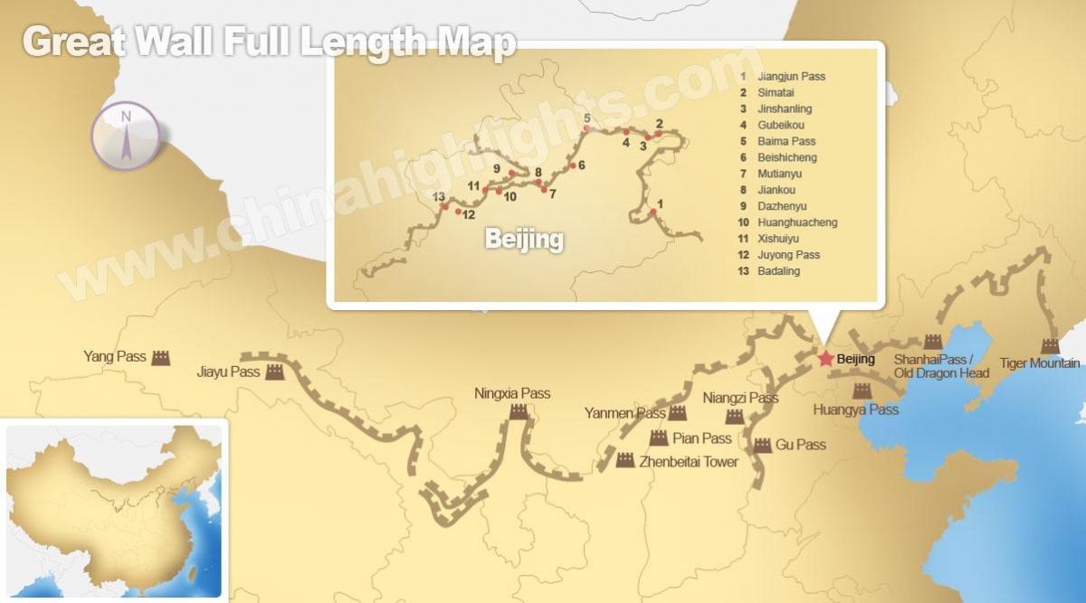 die große Wand der China-Karte