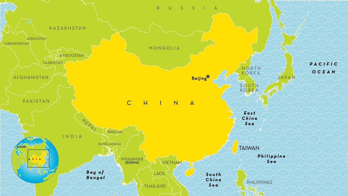China-Karte für Kinder