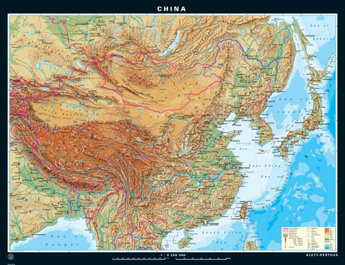 physiographischen Karte China