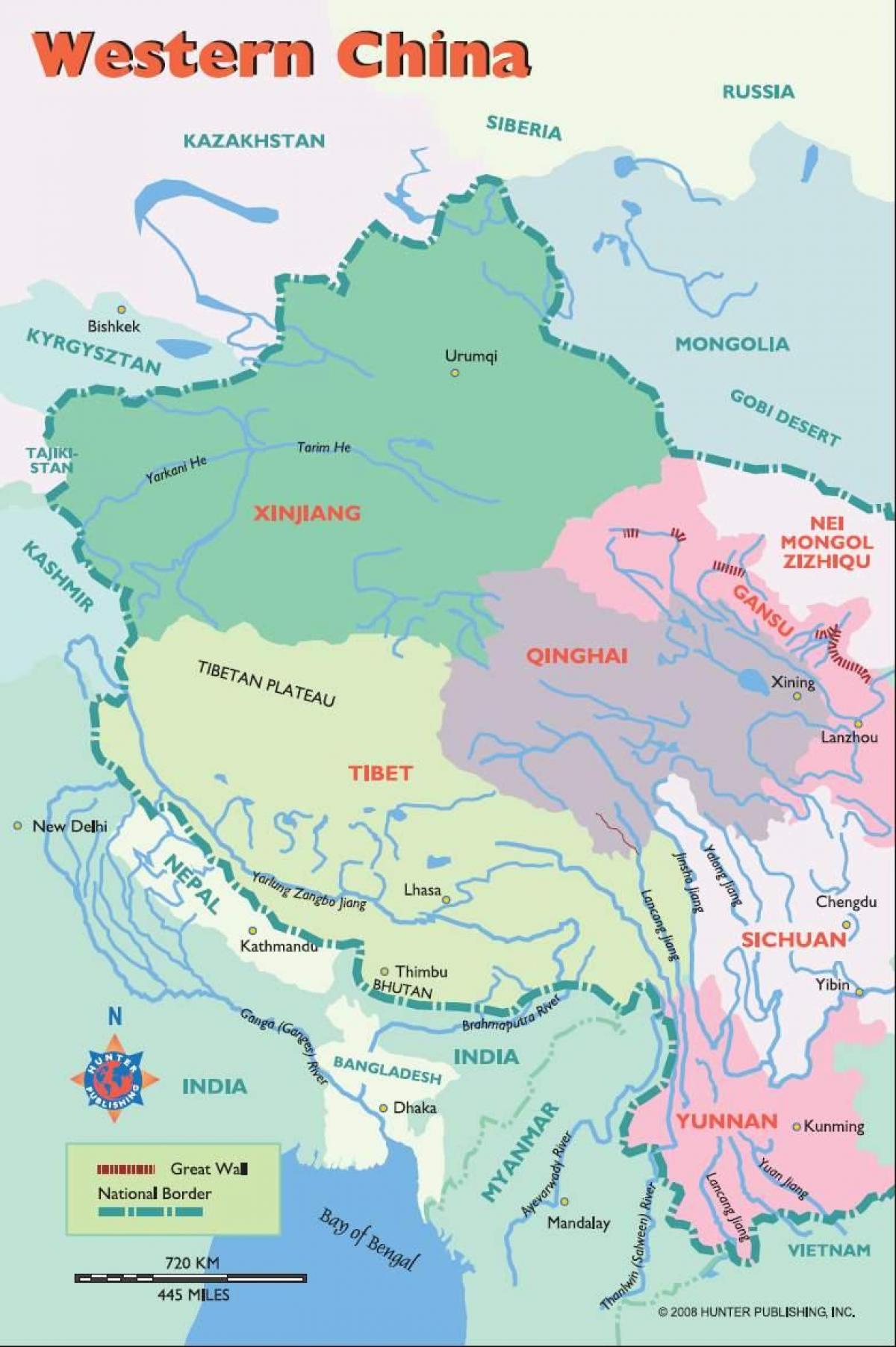 Karten von West-China