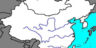 Leere Karte des alten China