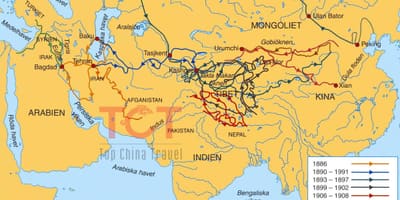 Karte der Seidenstraße im alten China