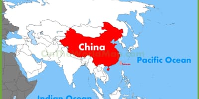 China Asien Karte