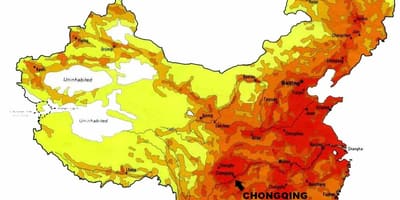Bevölkerung Karte von China