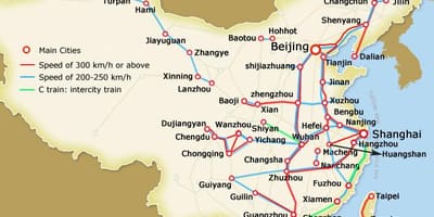 Kugel Bahn-Karte von China