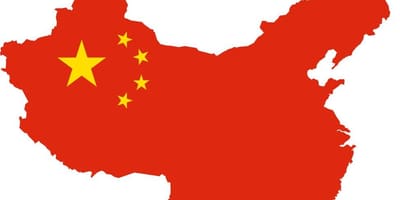 Karte von China-Flagge