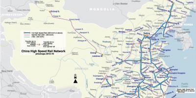 High-speed-rail-Karte von China