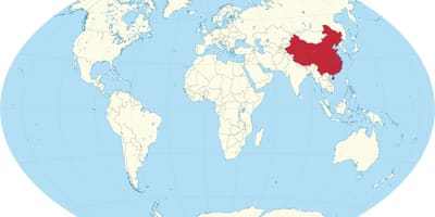 China in Welt-Karte