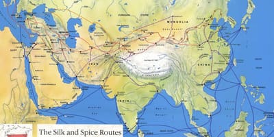 Silk road China-Karte