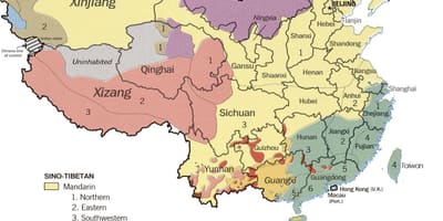 Sprache Karte von China