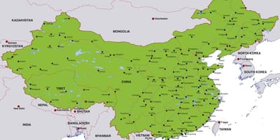 Karte von China Städte