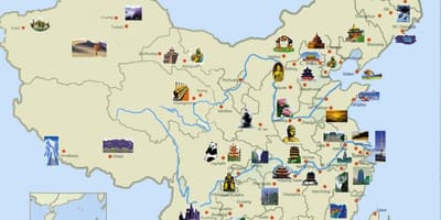 Touristische Karte-China