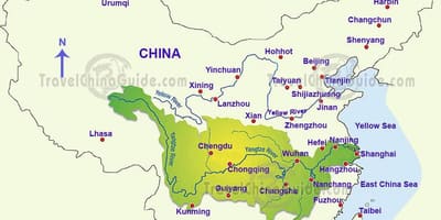 Karte von China-yangtze Fluss