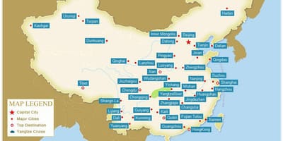 Karte der chinesischen Städte