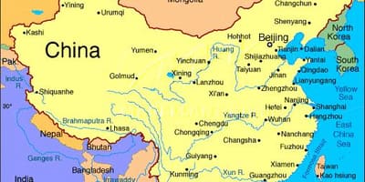 China-ausführliche Karte