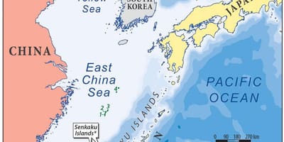 Karte von Ost-China sea