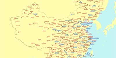 China Flughäfen Karte anzeigen
