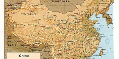 Geografische Karte China