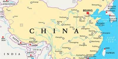 China Hauptstadt Karte