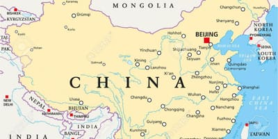 China Hauptstadt Karte