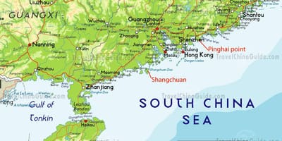 China south Landkarte