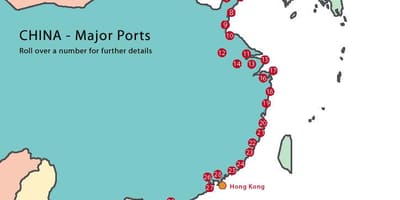 Häfen in China-Karte