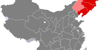 Nordost China Landkarte