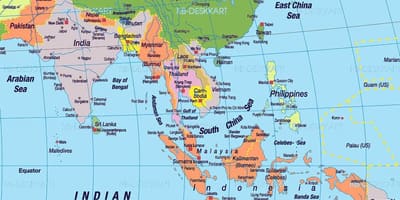 South China-Karte