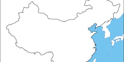 China leere Karte