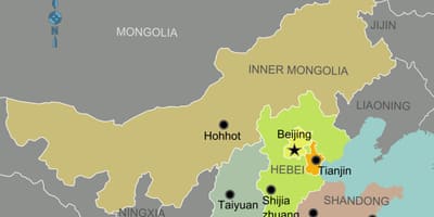 Karte des nördlichen China