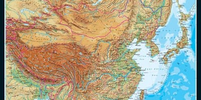 Physiographischen Karte China
