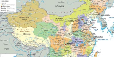Politische Karte von China