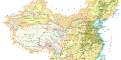China Landkarte Topographie