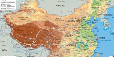 Weltkarte der chinesischen version